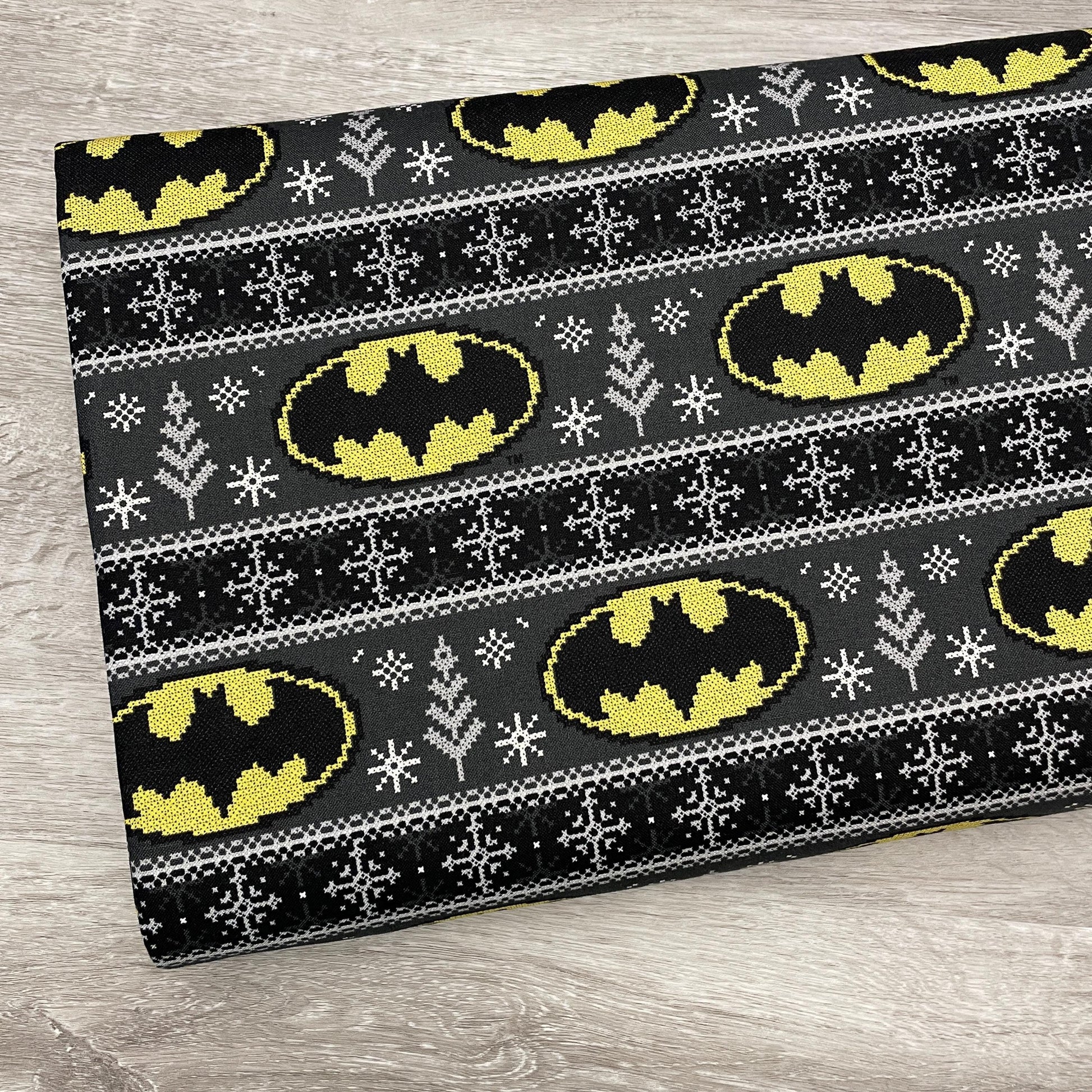 Batman Fabric - Fair Isle - Quilting Cotton