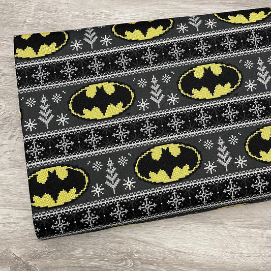 Batman Fabric - Fair Isle - Quilting Cotton