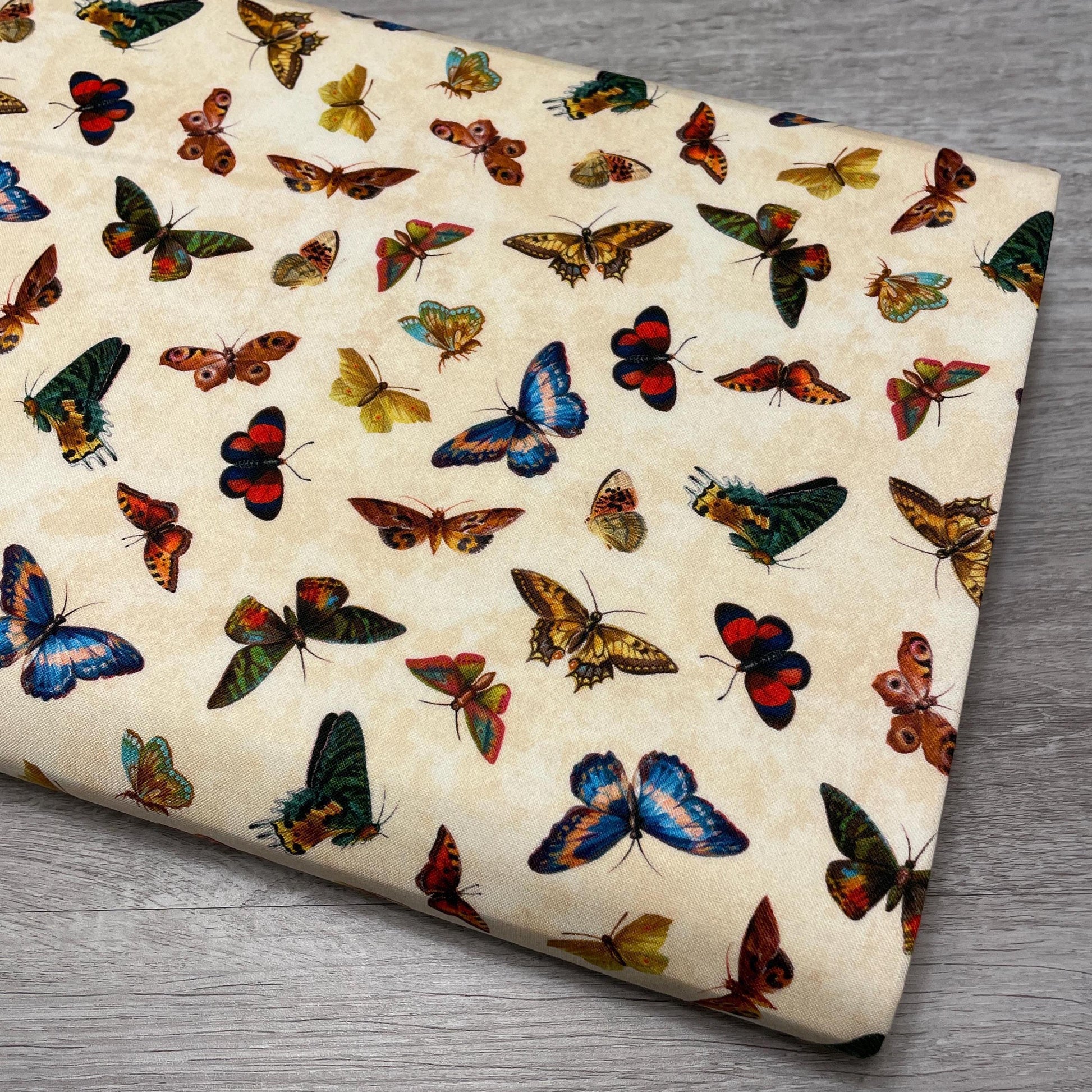 Butterfly fabric on Ivory - Butterfly Orchard - Michael Miller - 100% woven quilting cotton