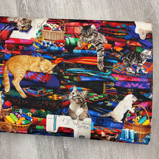 Cats on Quilts Fabric - Timeless Treasures - 100% Cotton - Sewing Room Collection