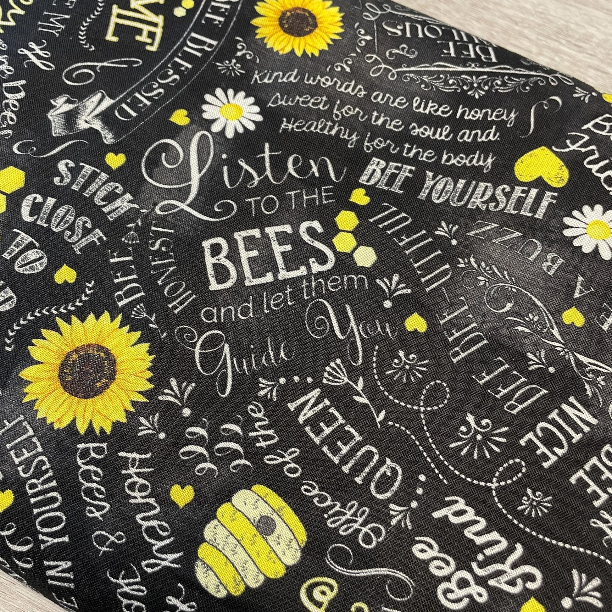 Bee fabric by the yard - Motivational Bee Quotes - Home is where my honey is
