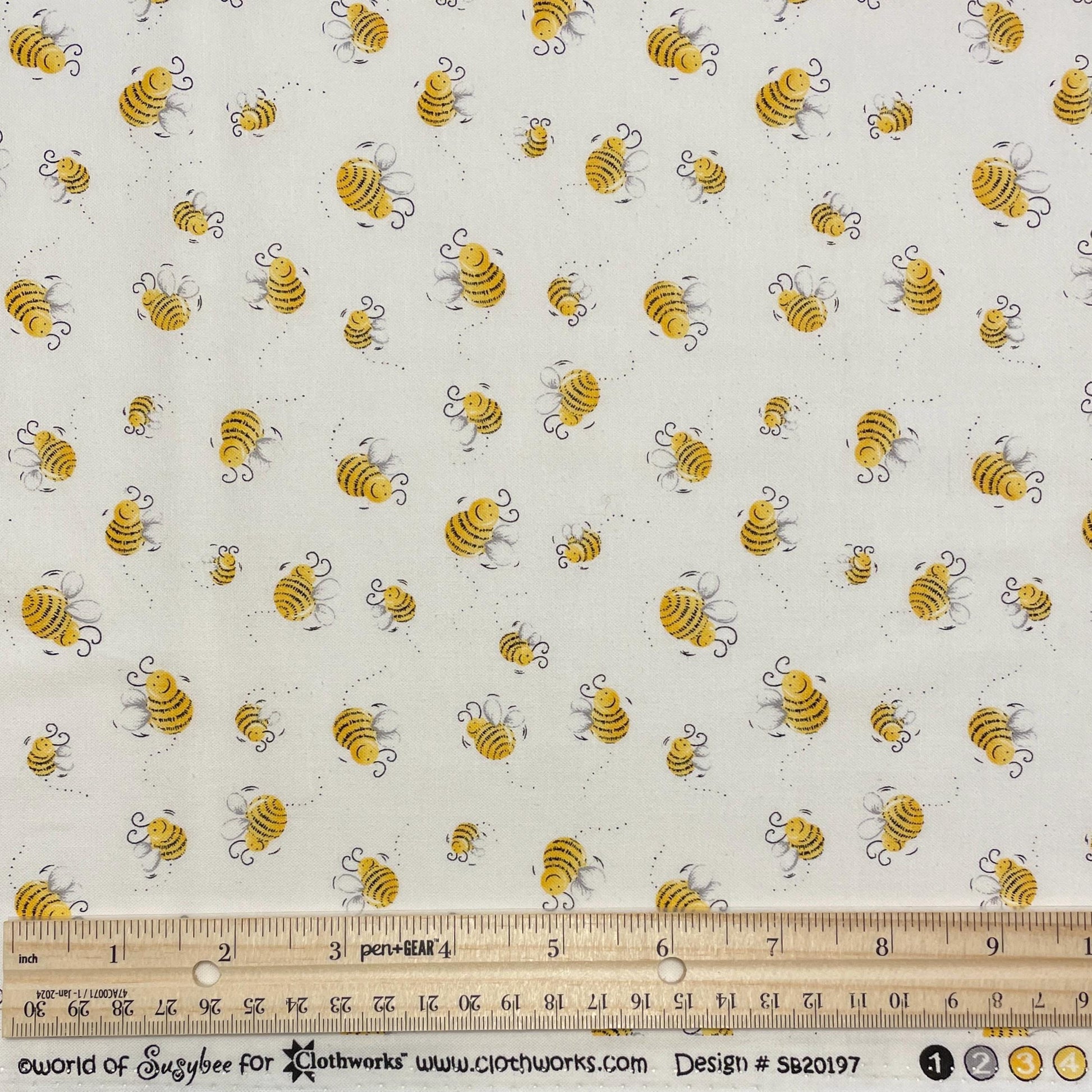 Susybee fabric by the yard - White