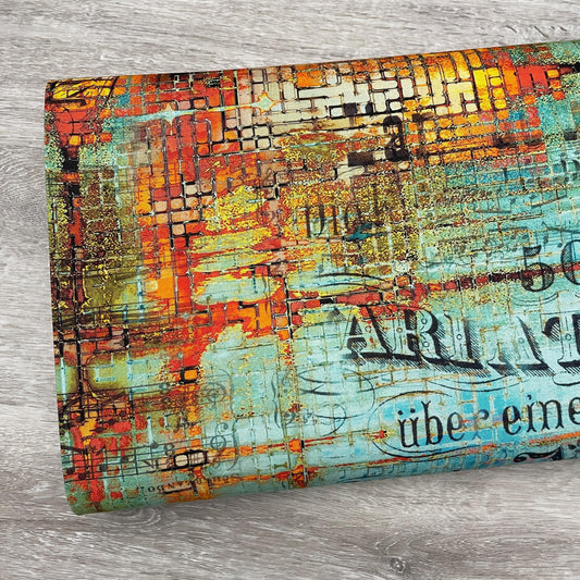 Tim Holtz Rusted Patina - 100% Cotton Fabric - FreeSpirit - Eclectic Elements - Abandoned Collection