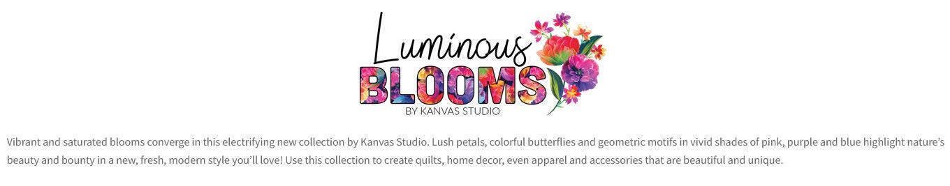 In Full Bloom Multi - Benartex Kanvas Studio - Luminous Blooms - 100% Cotton Fabric