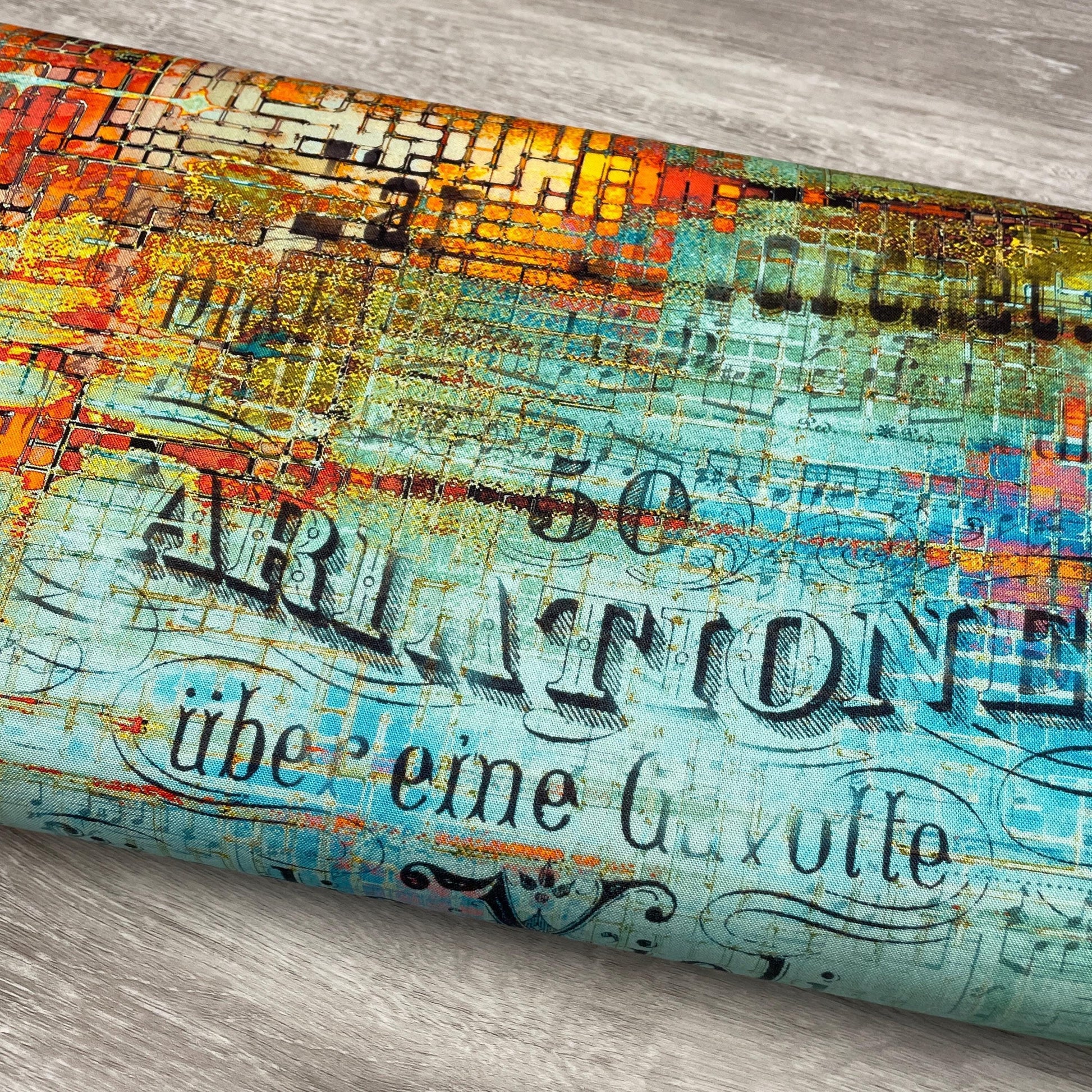 Tim Holtz Rusted Patina - 100% Cotton Fabric - FreeSpirit - Eclectic Elements - Abandoned Collection