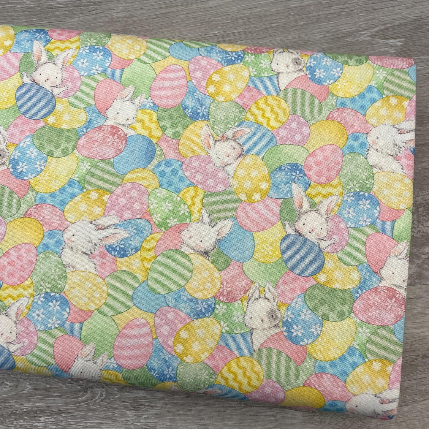 Packed Easter Eggs & Bunnies - 100% Cotton - Timeless Treasures