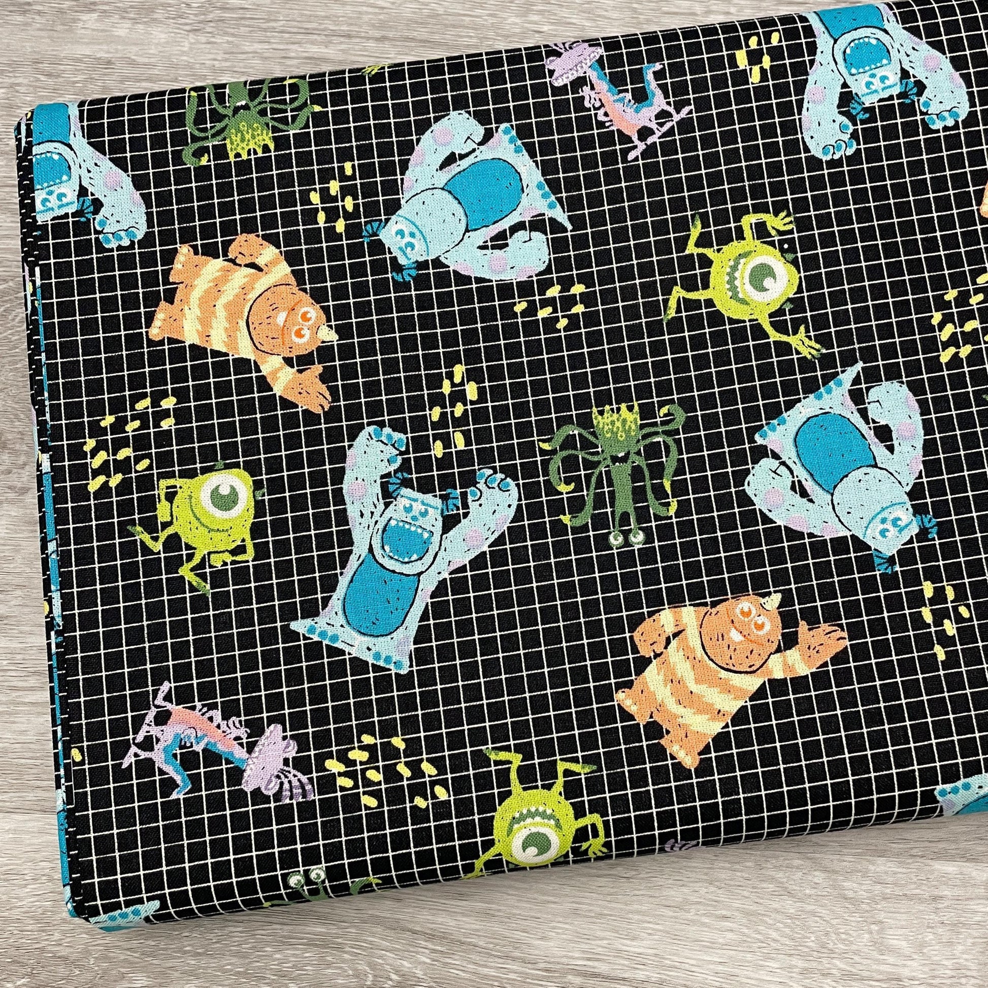 Monsters Inc Movie Fabric - Grid
