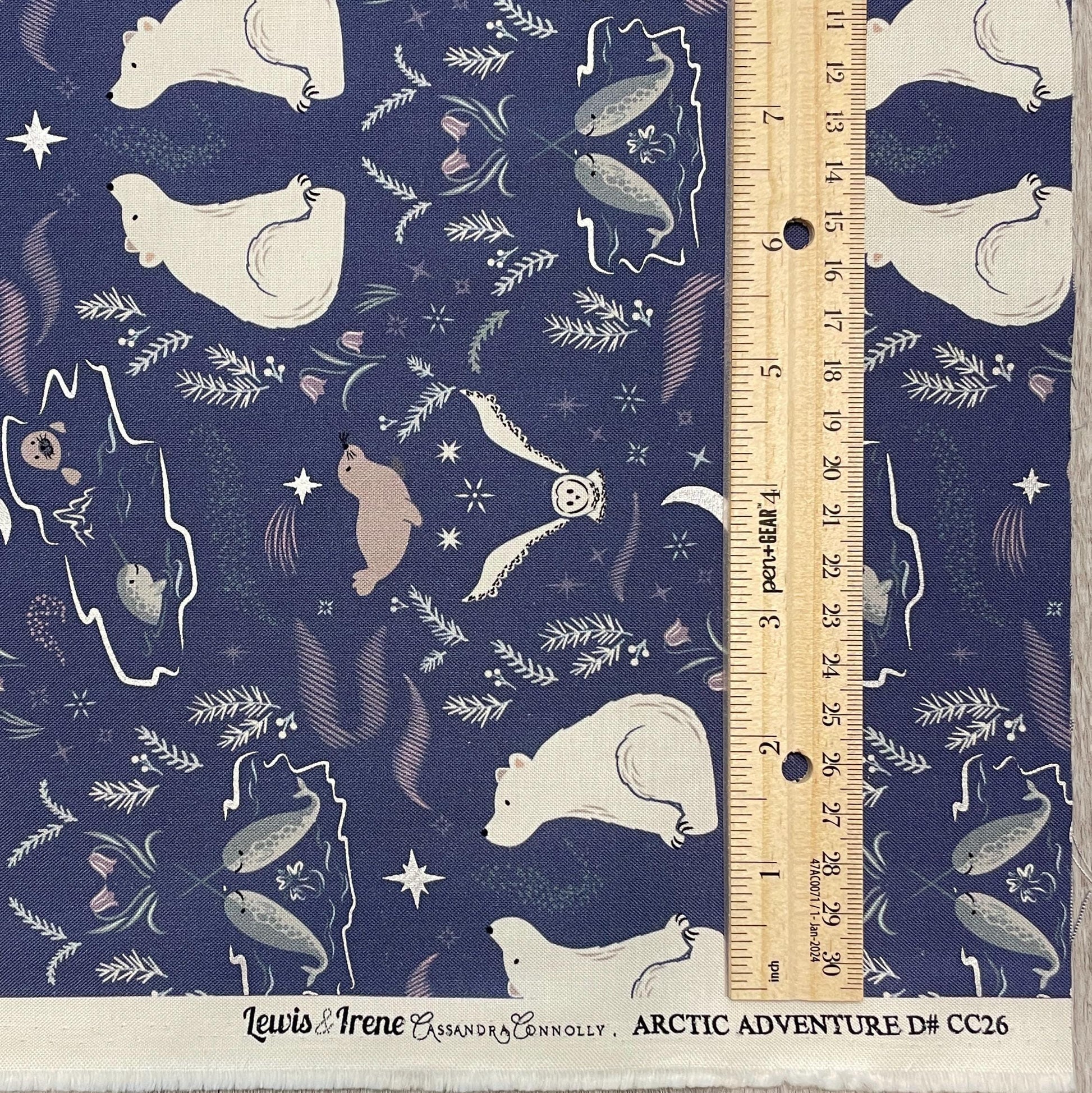 Arctic Animal Fabric - 100% Cotton - by Lewis & Irene