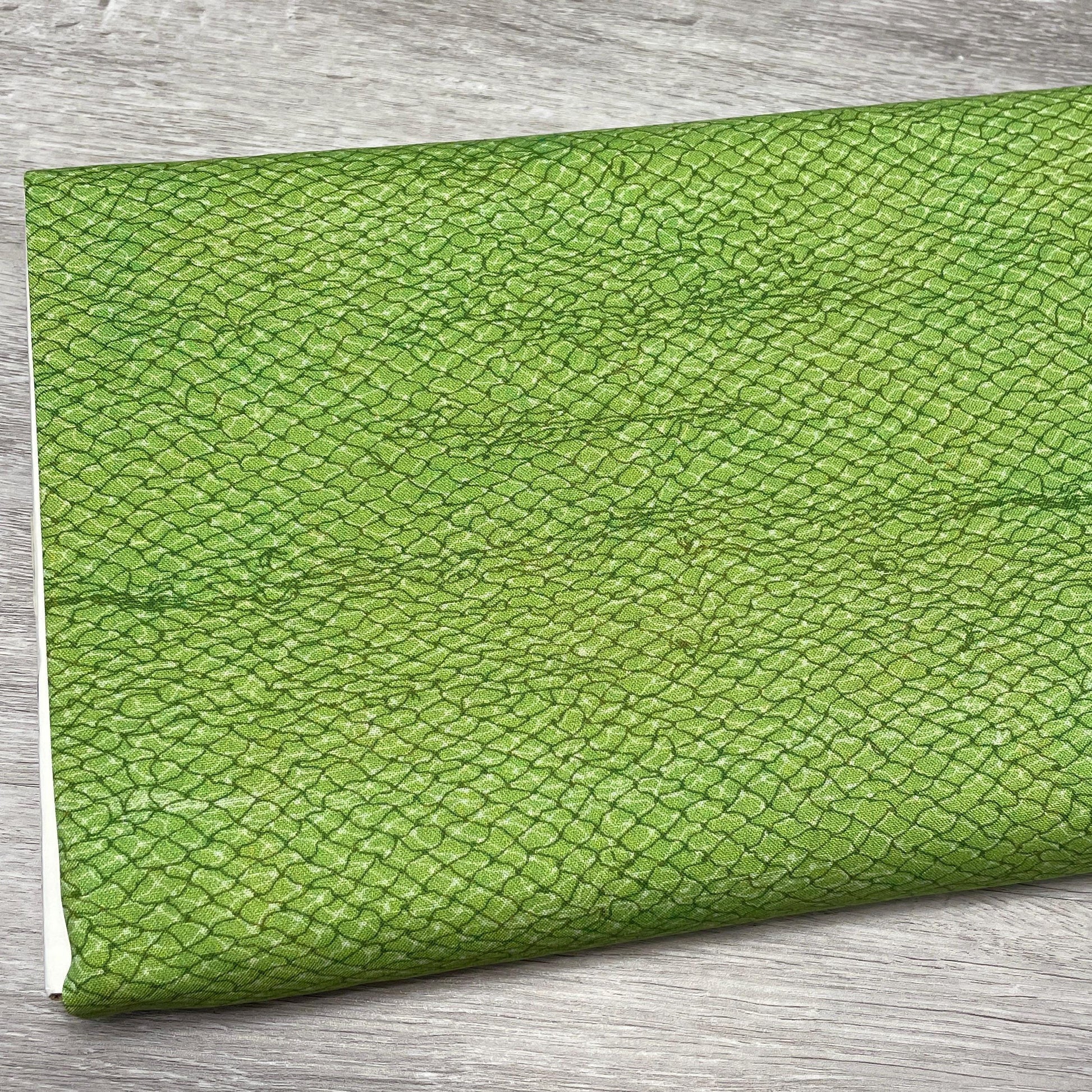 Fishing Net Fabric - Green Algae Color - Quilting Cotton