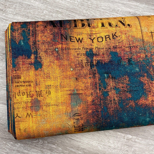 Tim Holtz Urban Grunge - Patina - 100% Cotton Fabric - FreeSpirit - Eclectic Elements - Abandoned Collection