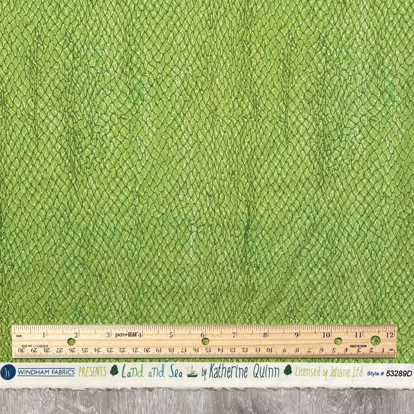 Fishing Net Fabric - Green Algae Color - Quilting Cotton