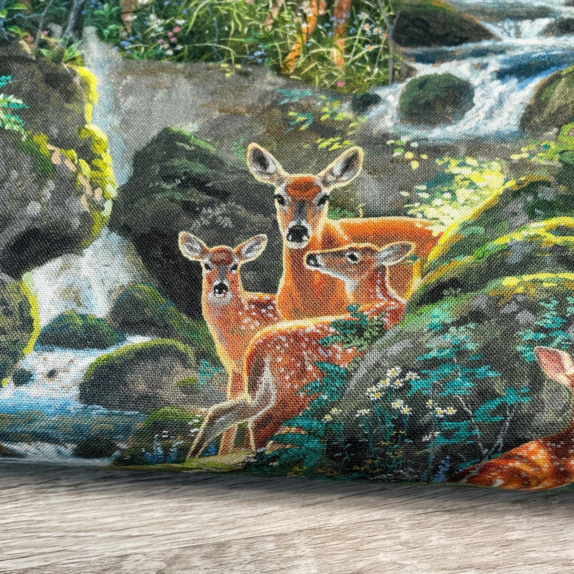 Deer fabric - Spotted Deer 21493 Multi - 3 Wishes - 100% Cotton Fabric