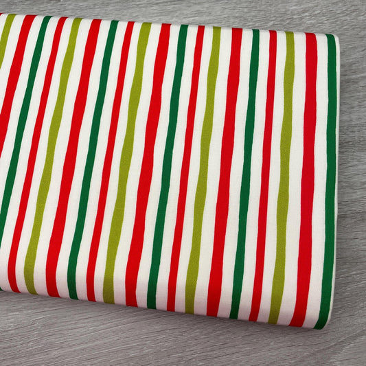 Robert Kaufman Holiday Stripe Fabric - Dr. Seuss - 100% cotton
