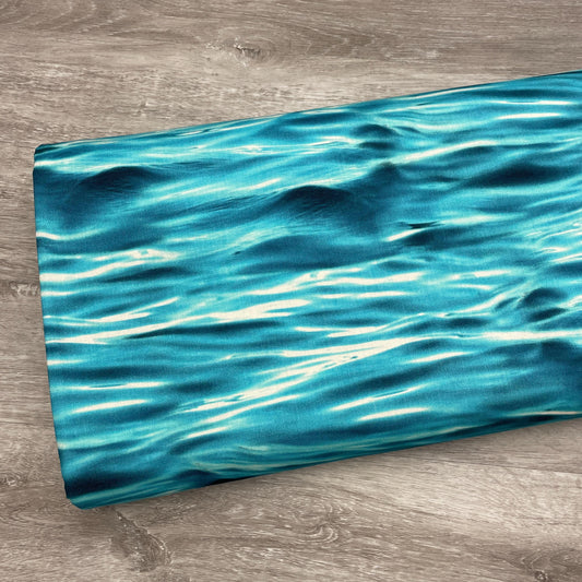 Wave Fabric - Aqua - 100% Cotton - Michael Miller