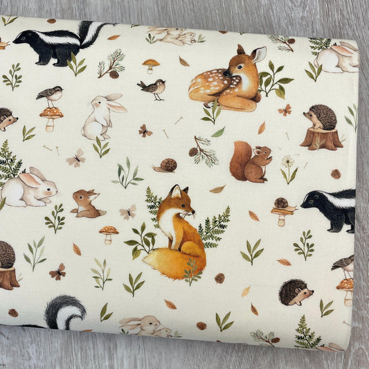 Forest Animal fabric - Dear Stella - Little Fawn & Friends - 100% Cotton - DNS1912