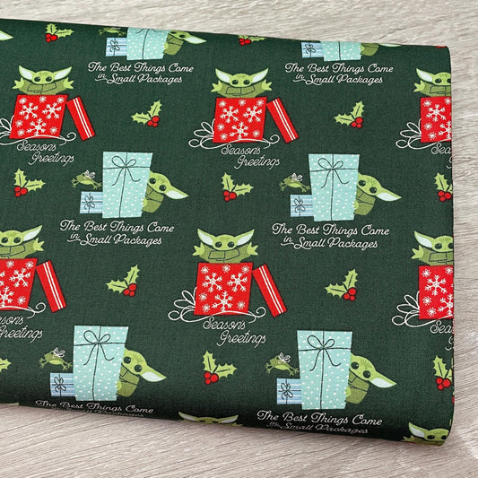 Grogu Mandalorian Christmas fabric - Small Packages