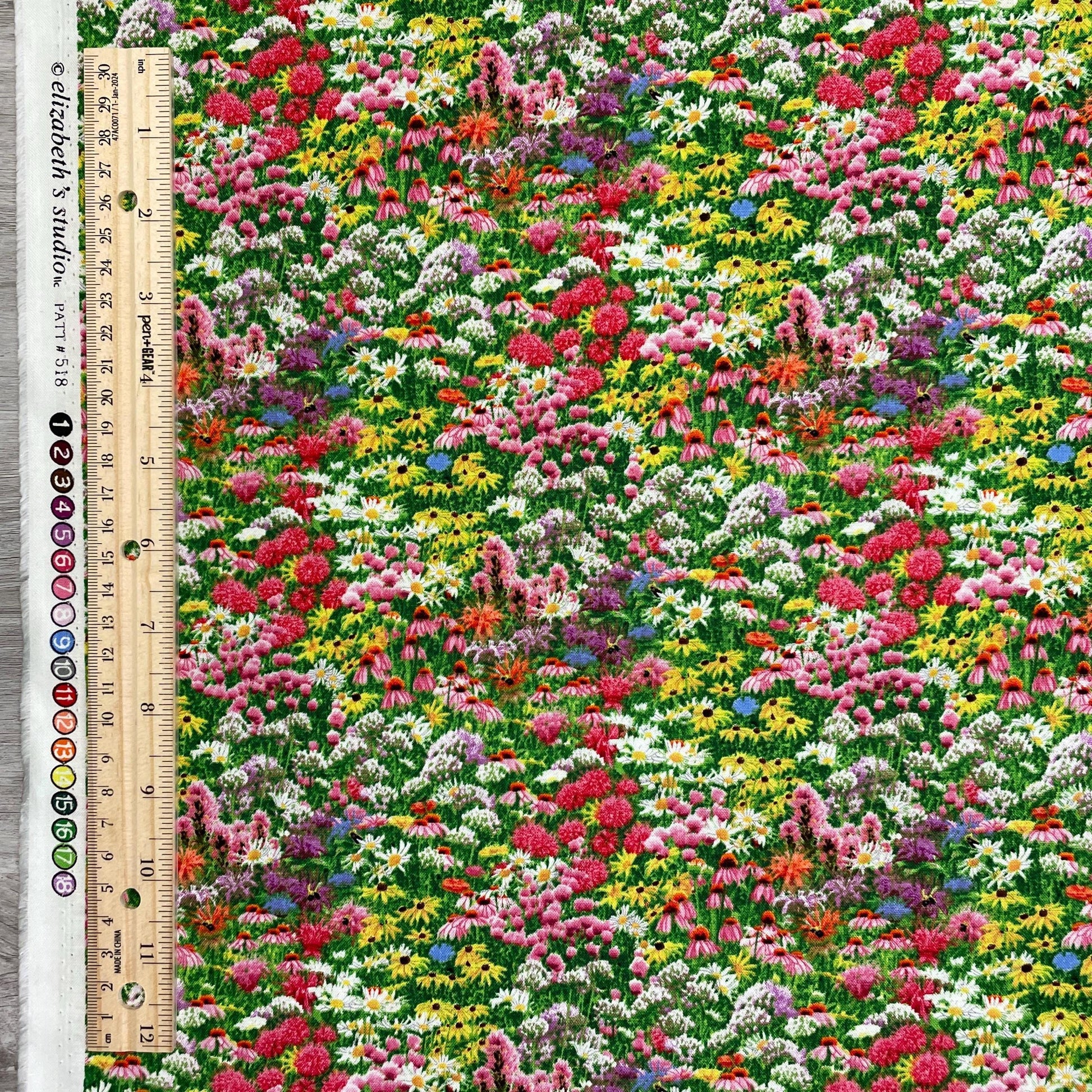 Wildflower Fabric - 100% cotton - Elizabeth's Studio