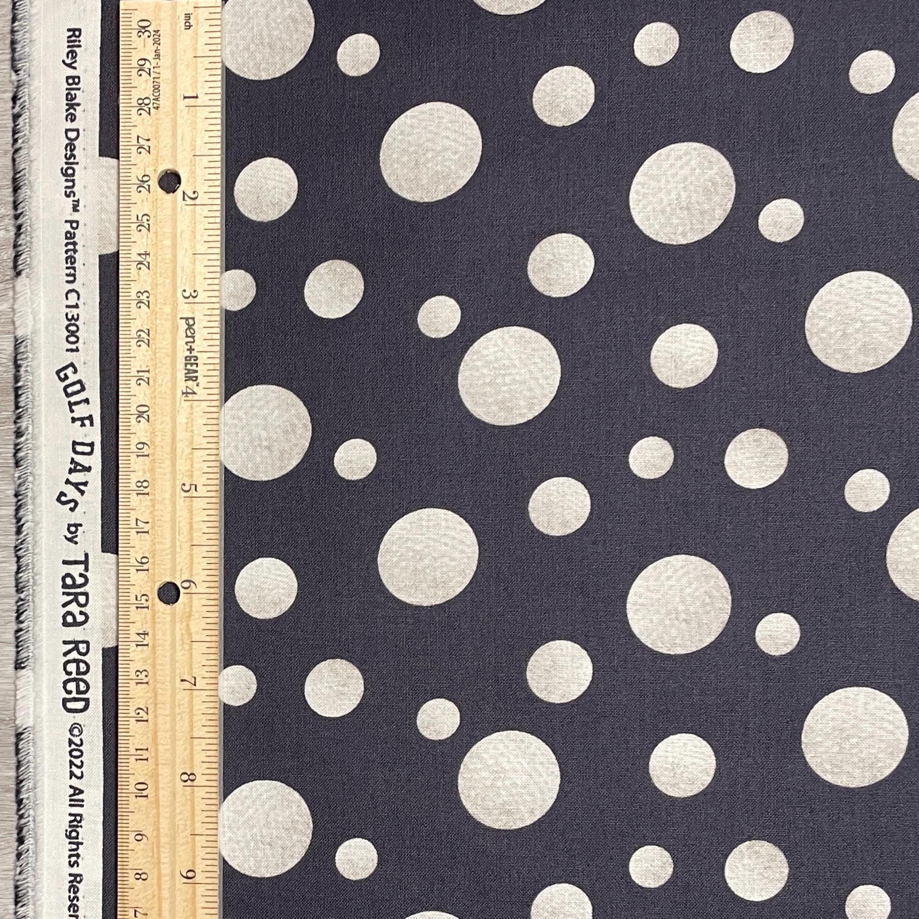 Golf Fabric - Golf Balls on Navy - Golf Days