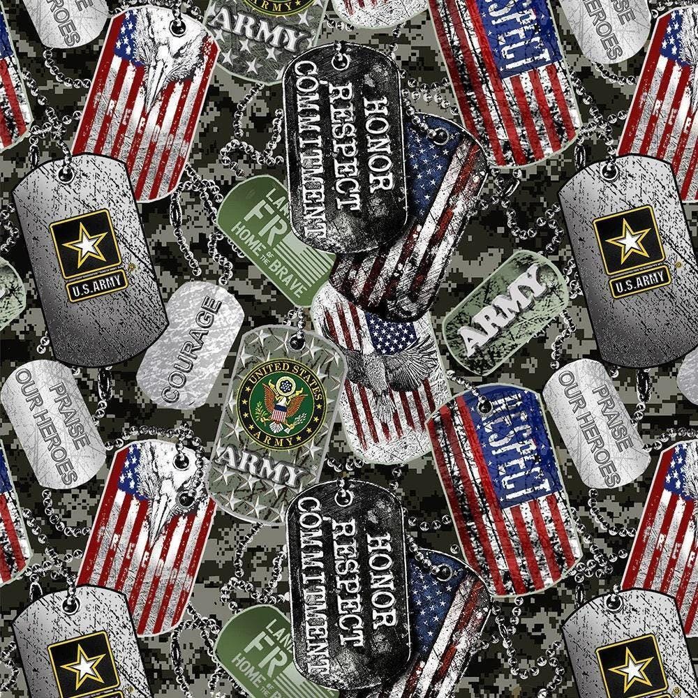 New! US Army fabric - U.S. Military - United States Army from Sykel - Ships NEXT DAY - 100% Cotton Fabric