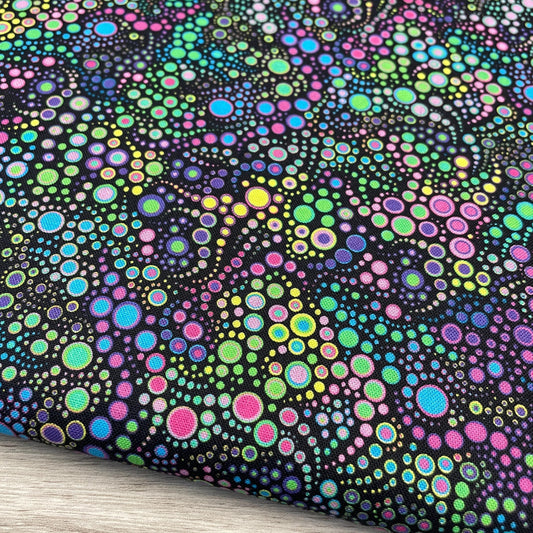 Mardi Gras Circles Fabric - Robert Kaufman - Effervescence - 100% cotton - Carnival Mardi Gras Parade Bubble Fabric