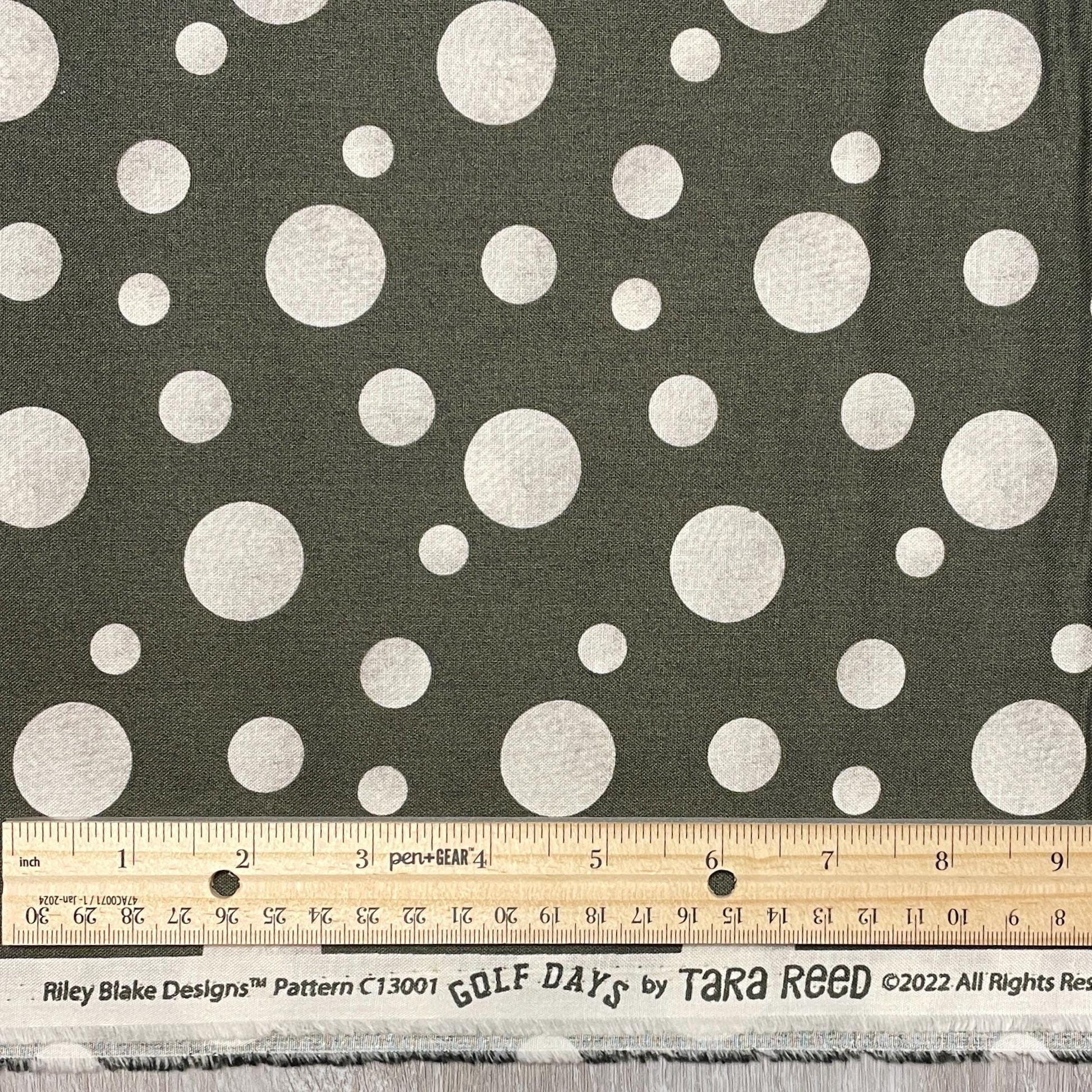 Golf Fabric - Golf Balls on Hunter - Golf Days