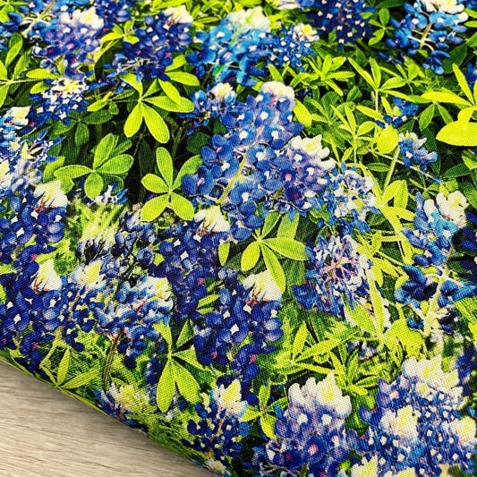 Bluebonnet Flowers - Benartex - 100% Cotton Fabric - Texas Flowers of Friendship
