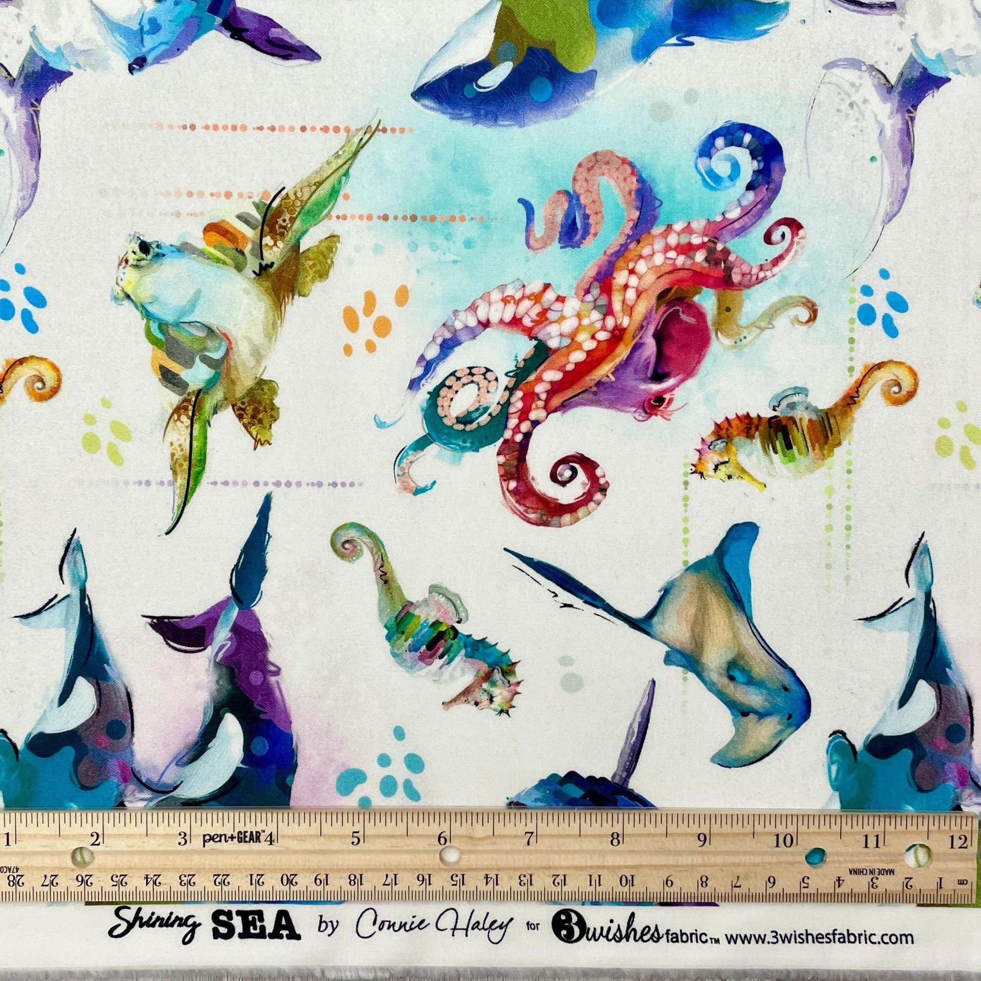 Sea Life fabric - Shining Sea - StudioE Fabrics - 100% Cotton