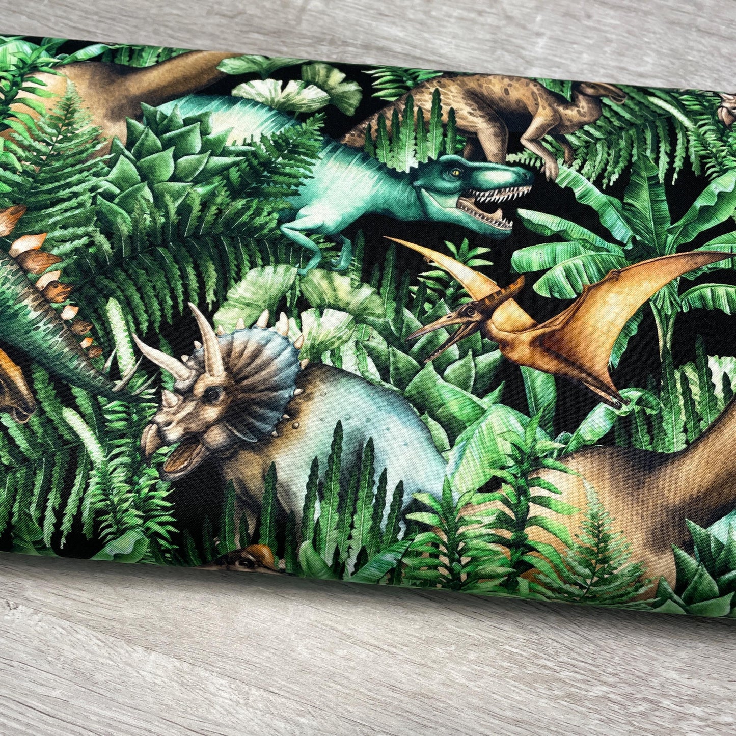 Dino Jungle - Northcott - 100% Cotton - Paleo Tales