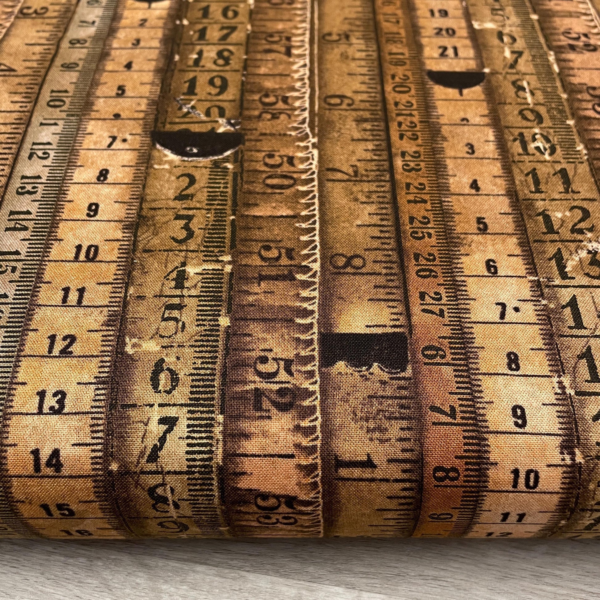 Tim Holtz Tape Measures - 100% Cotton Fabric - FreeSpirit - Eclectic Elements - Foundations Collection