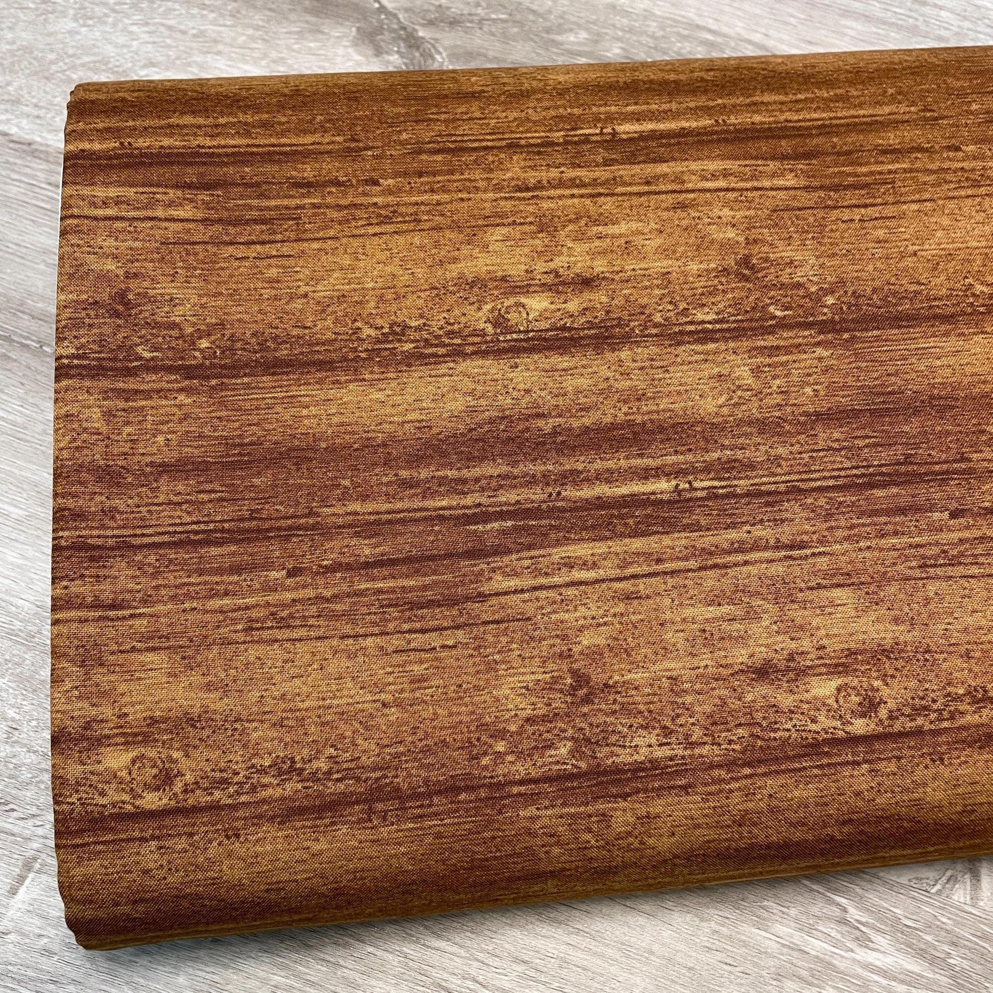 Washed Wood Fabric - Nutmeg Brown - 100% Cotton - Benartex Contempo Studio