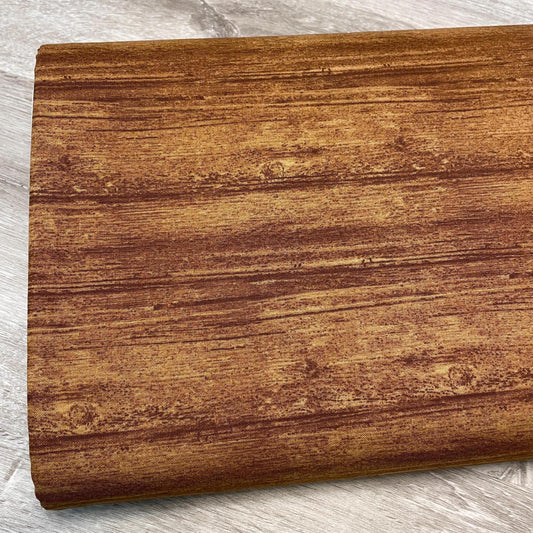 Washed Wood Fabric - Nutmeg Brown - 100% Cotton - Benartex Contempo Studio