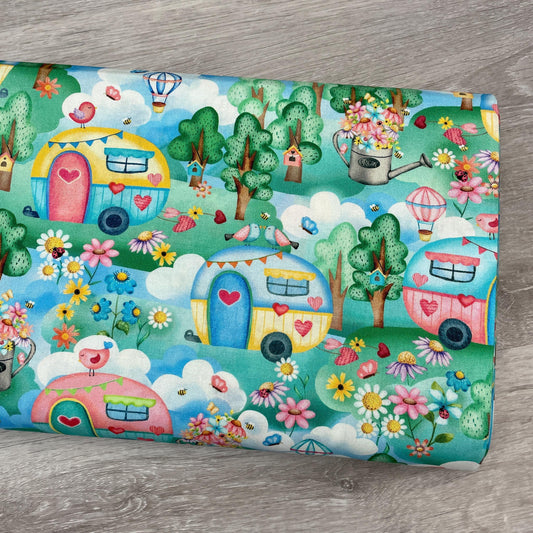 Camper fabric by the yard - Sunshine Days Scenic Multi - Benartex - 100% cotton - Sunshine Days