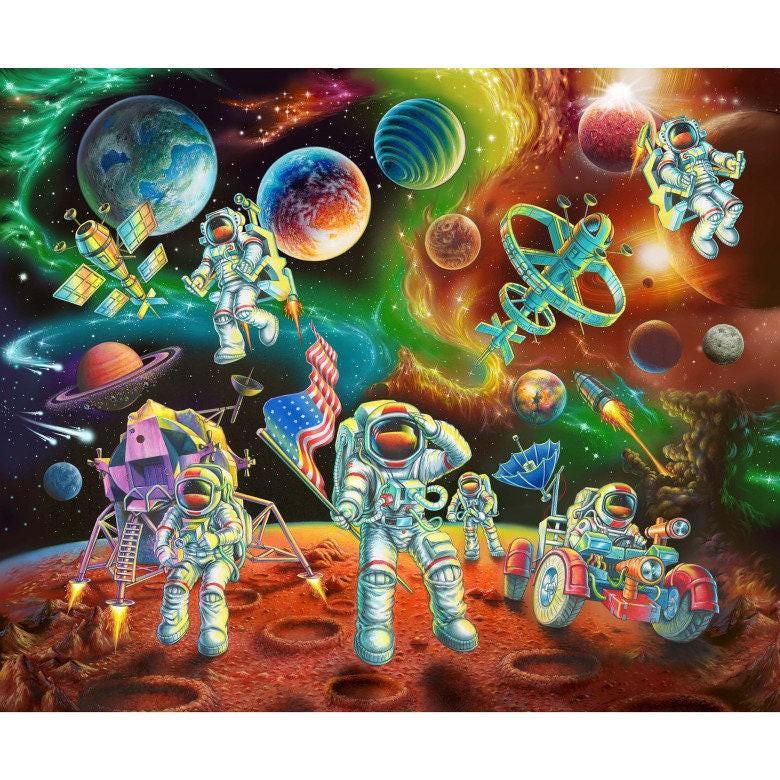Astronaut Fabric Panel - 36" x 44" Moonwalkers - Final Frontier - Michael Miller - 100% Cotton