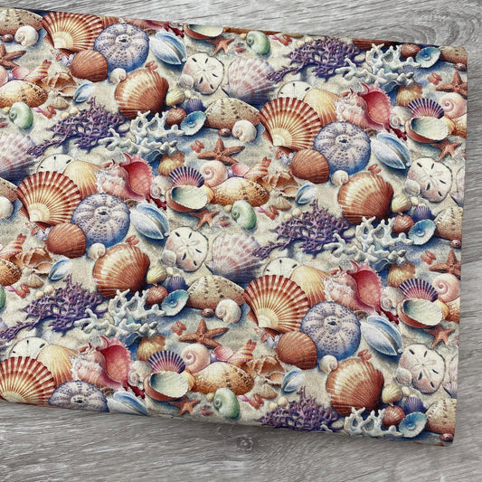 Sea Shell Fabric - Race to Safety - 100% Cotton - Elizabeth's Studio