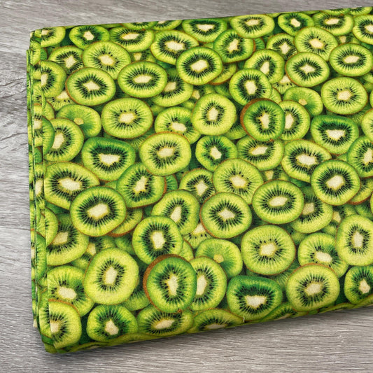 Kiwi Fabric - 100% Cotton - Whistler Studios - A La Carte - Down Under - Fruit Food