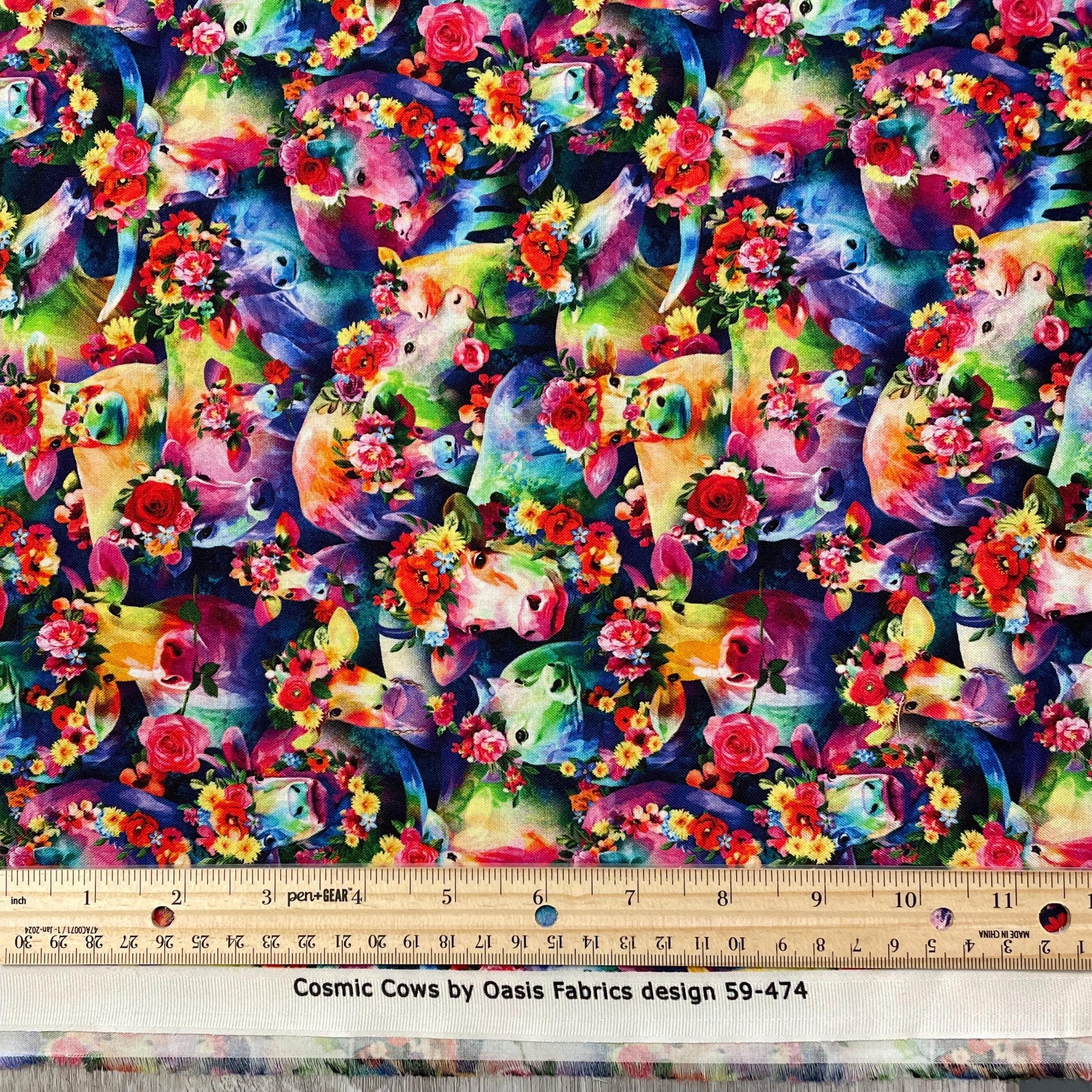 Cosmic Cow Fabric - 100% Cotton