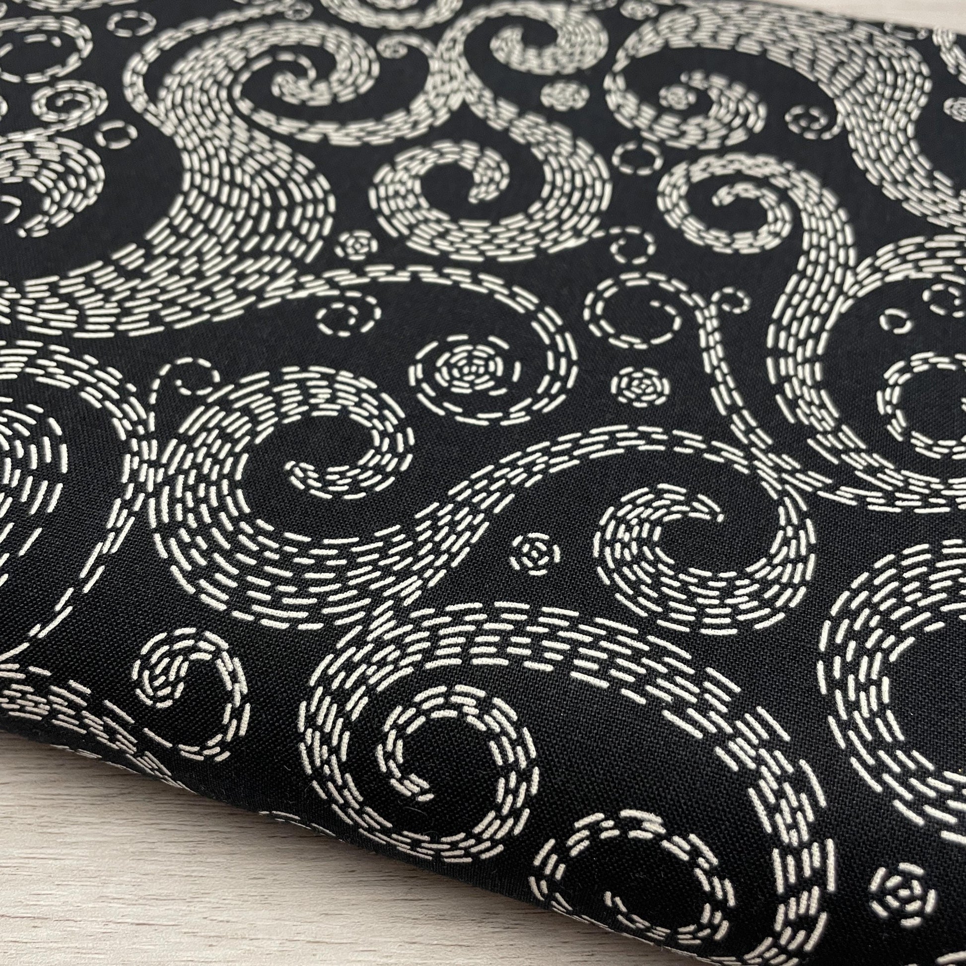 Whispering Winds Fabric - Navy - Glows in the Dark