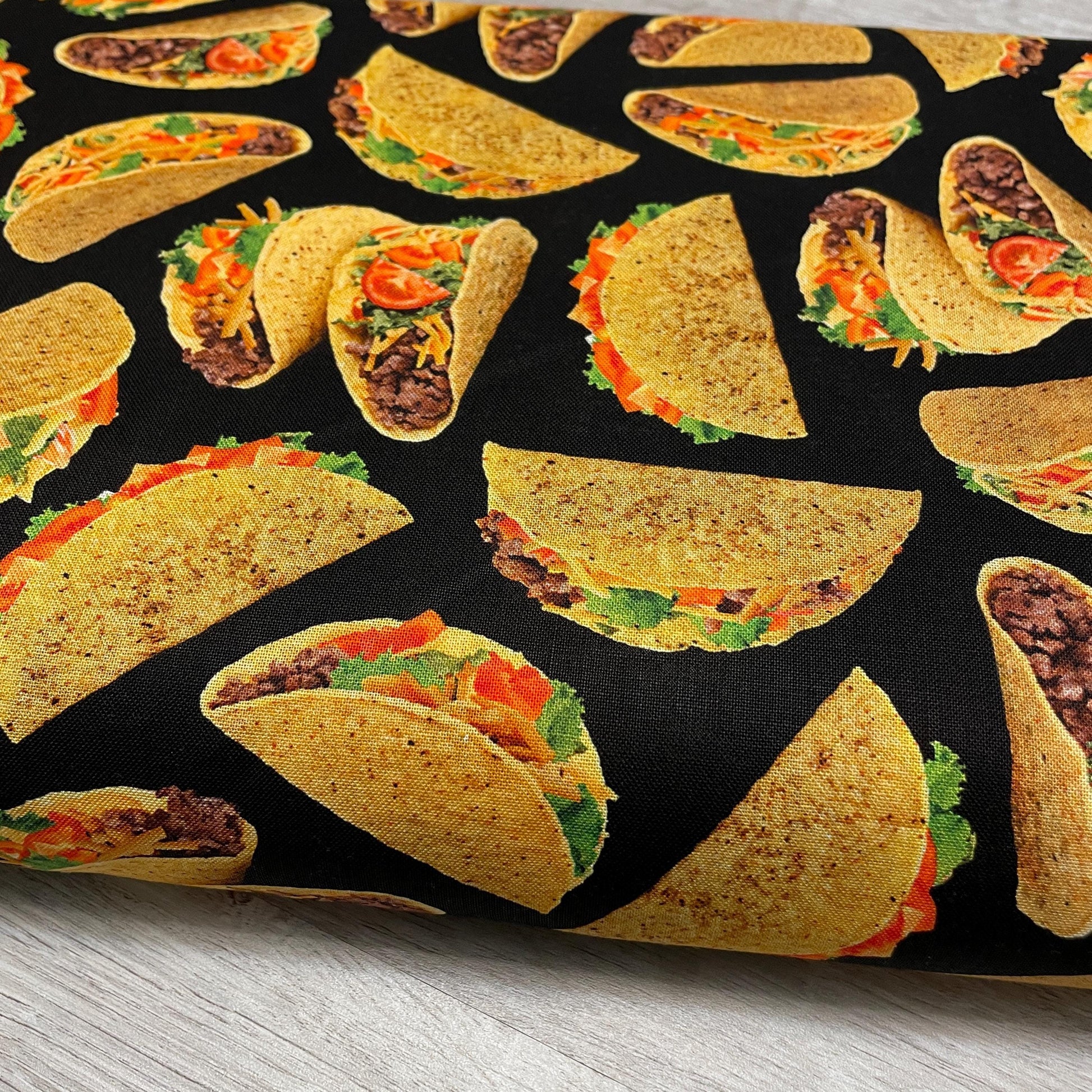 Taco fabric - Hard Shelled Tacos by Timeless Treasures - 100% Cotton Fabric