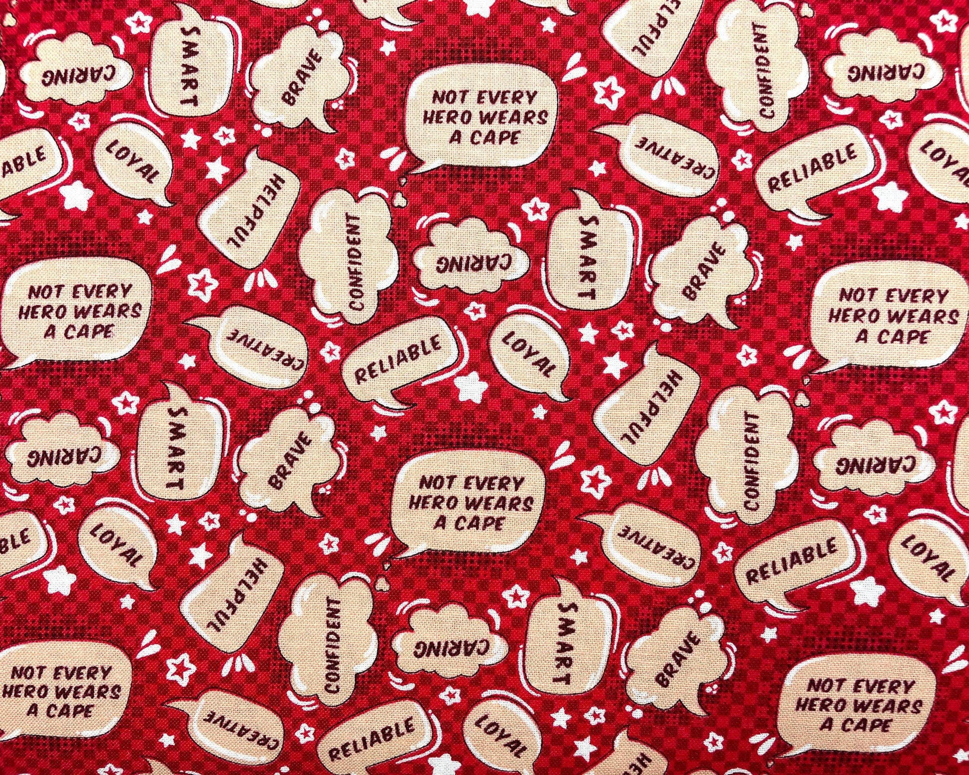 Hero Fabric - Thought Bubbles - Gnome Town Heroes collection - Henry Glass - first responder fabric - 100% Cotton Fabric - SHIPS NEXT DAY