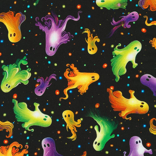 Ghost Fabric - Bright Frights - Robert Kaufman - 100% Cotton - RCCD-23087-438 Night