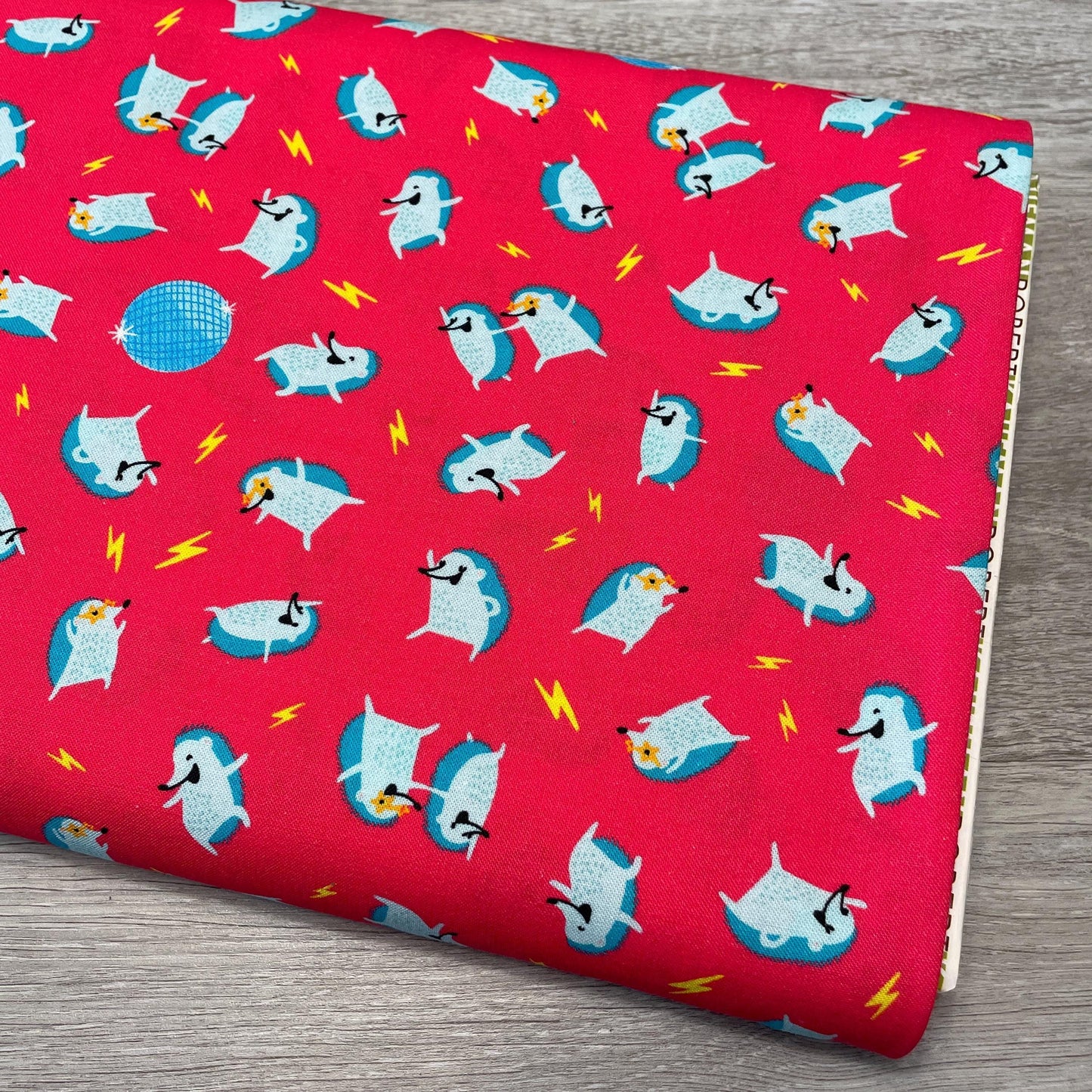 Dancing Hedgehog fabric - ABC Dance