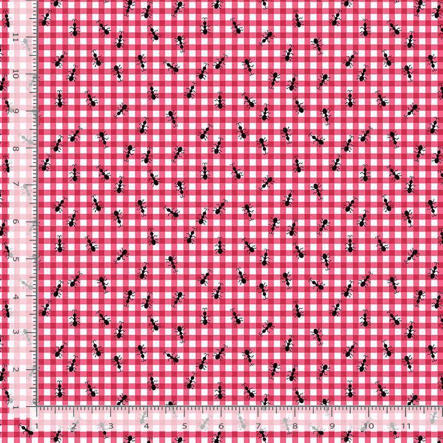 Picnic Fabric - Ants on Gingham - Timeless Treasures