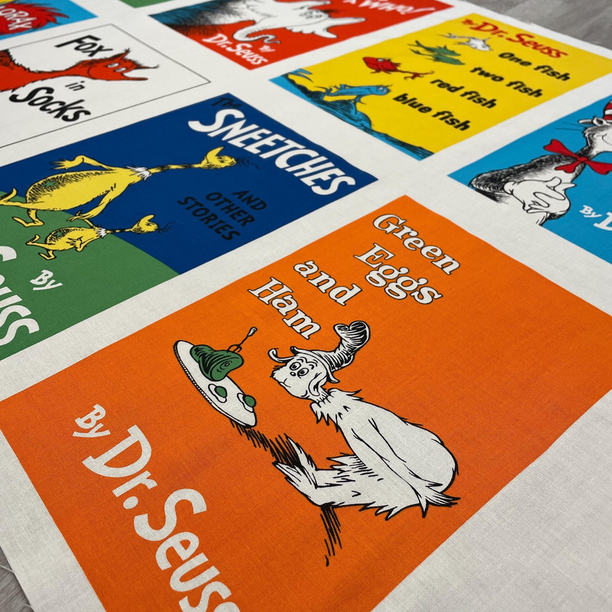 Dr. Seuss Books Panel - 44" x 24" - Robert Kaufman - 100% cotton fabric - ADE-15668-267 Adventure
