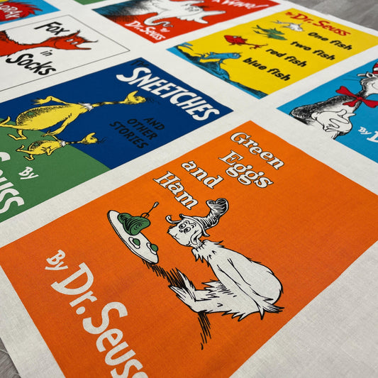 Dr. Seuss Books Panel - 44" x 24" - Robert Kaufman - 100% cotton fabric - ADE-15668-267 Adventure