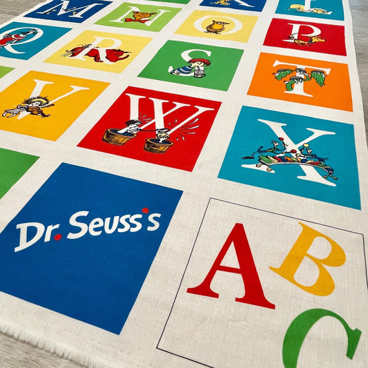 Dr. Seuss ABC Panel - 24" x 44" - Robert Kaufman - 100% cotton fabric