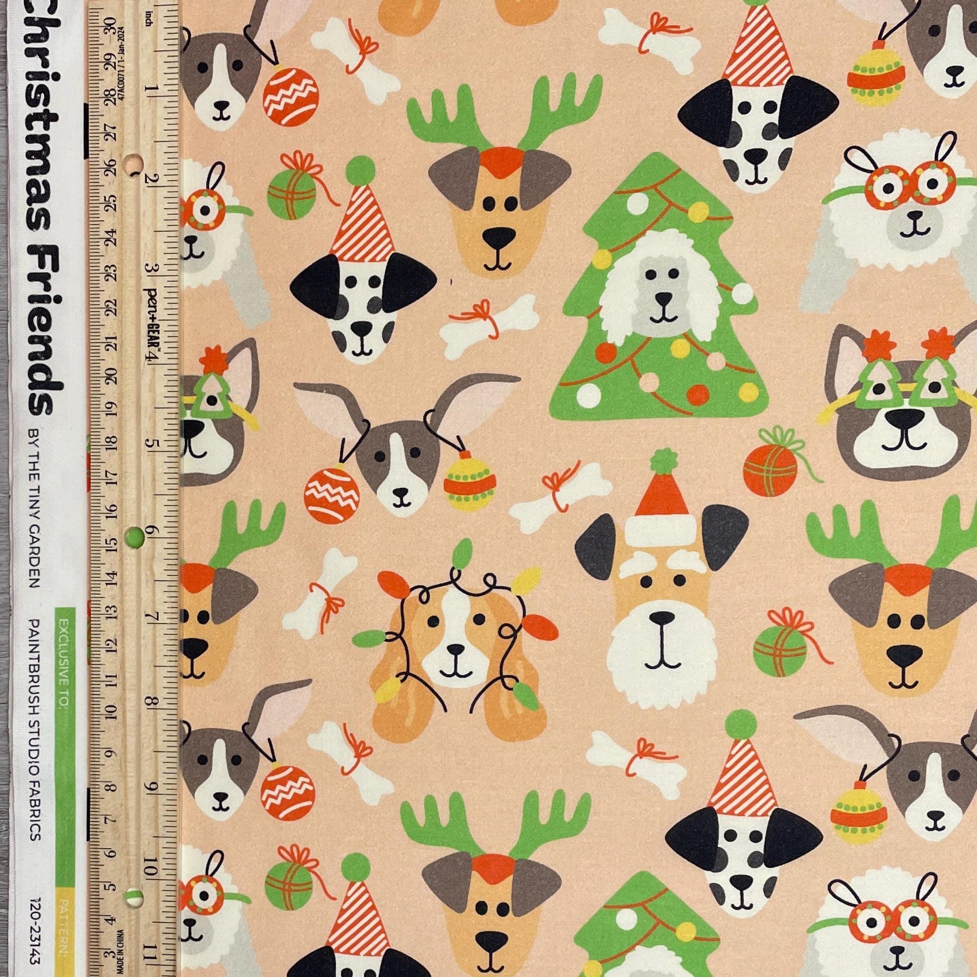 Christmas Dog Fabric - Dog Masquerade