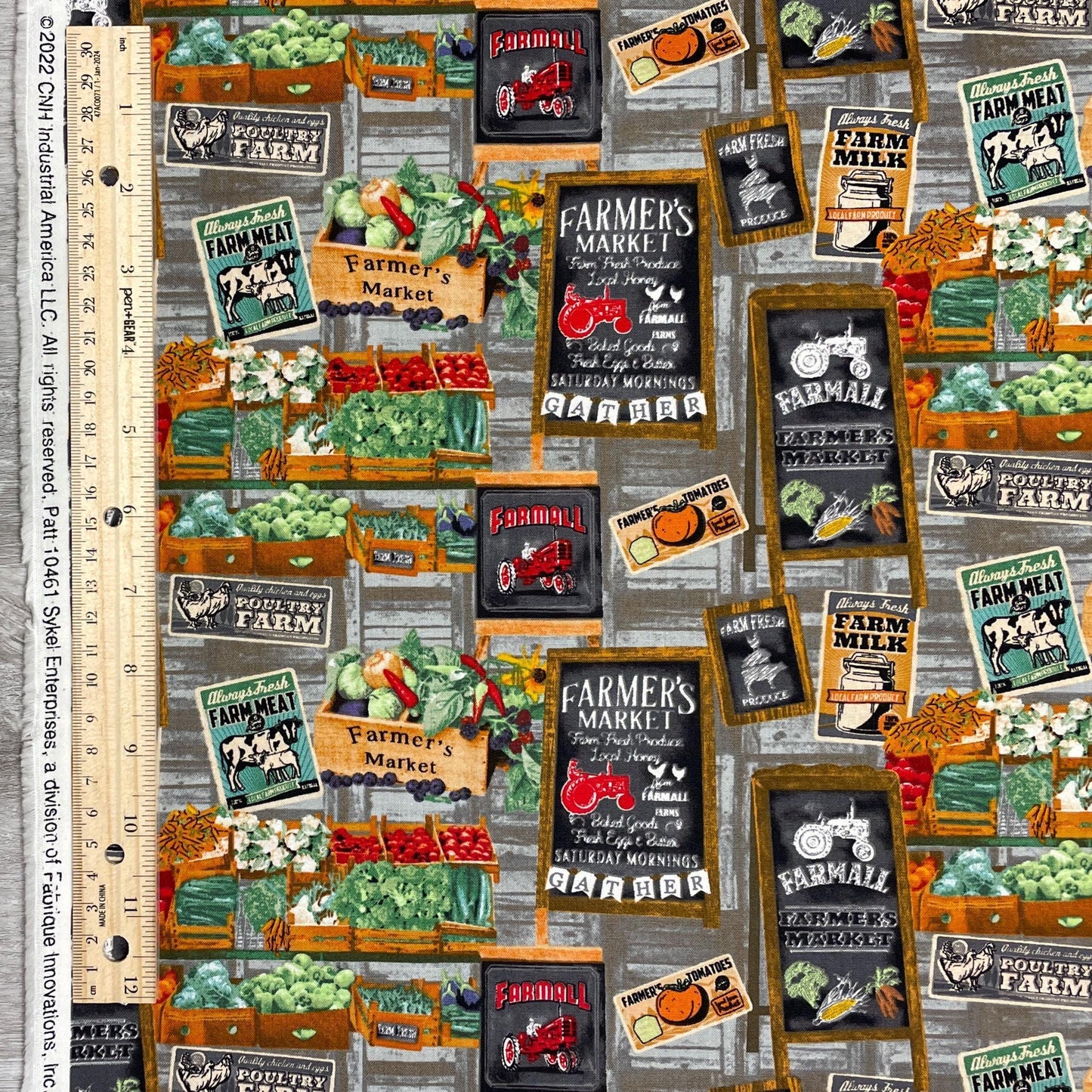 Farmer's Market Fabric by the yard - Farmall Farm to Table - Sykel - 100% Cotton