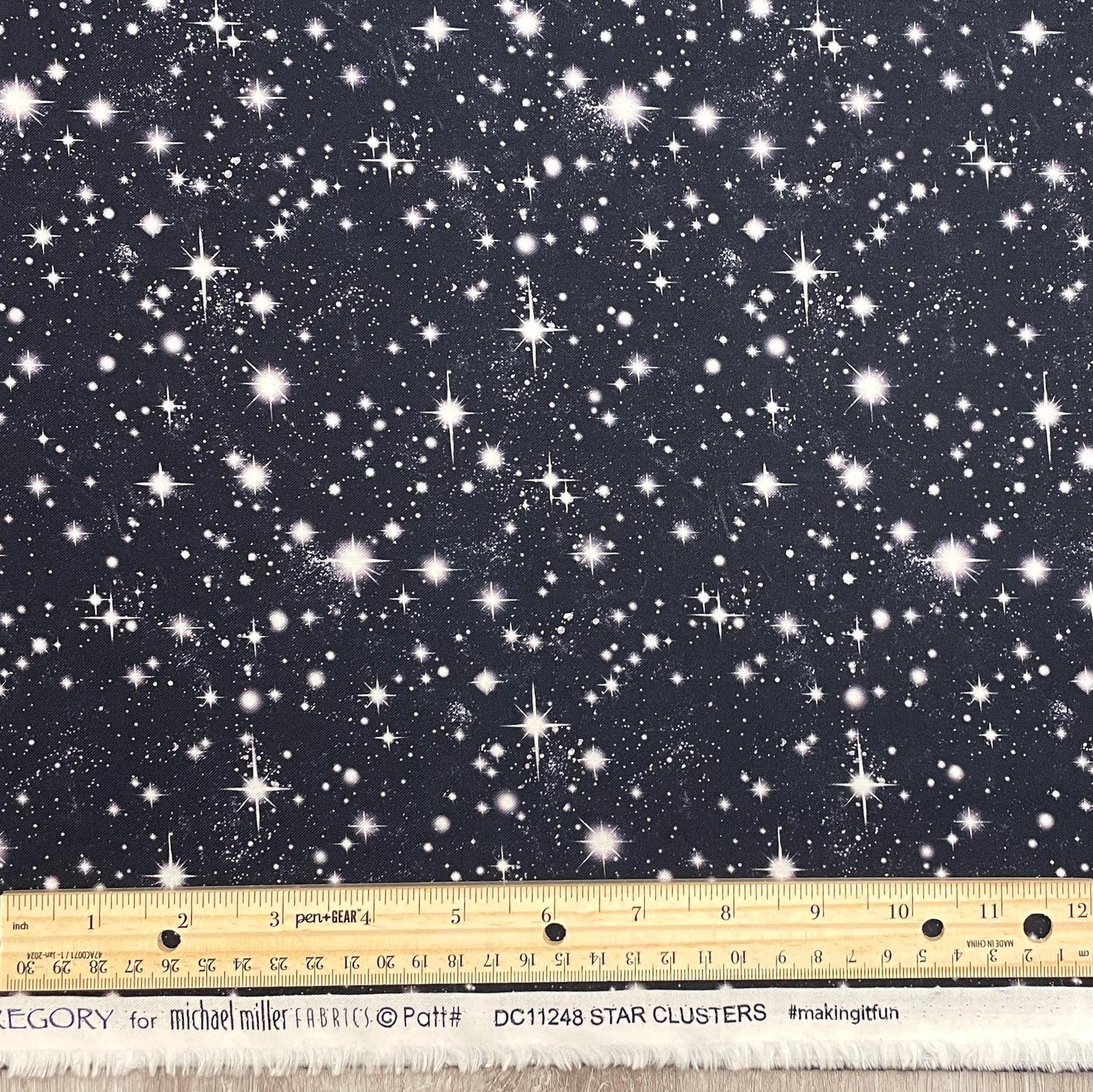 Star Clusters - Cotton Fabric - Michael Miller - DC11248-BLUE-D