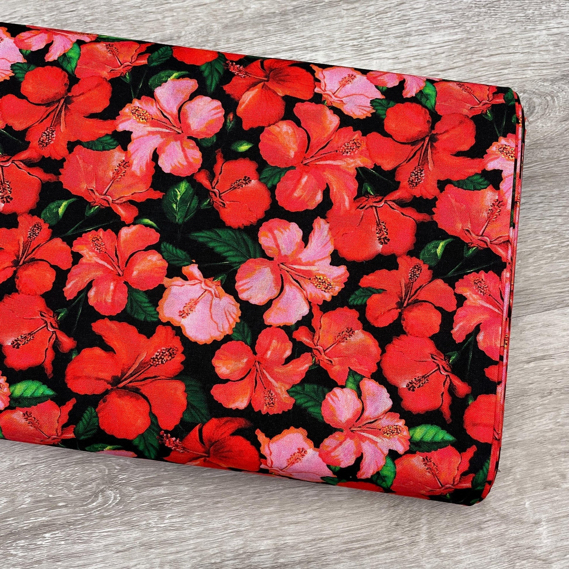 Hibiscus Fabric - Tropical Paradise - Whistler Studios 53929-1- 100% cotton