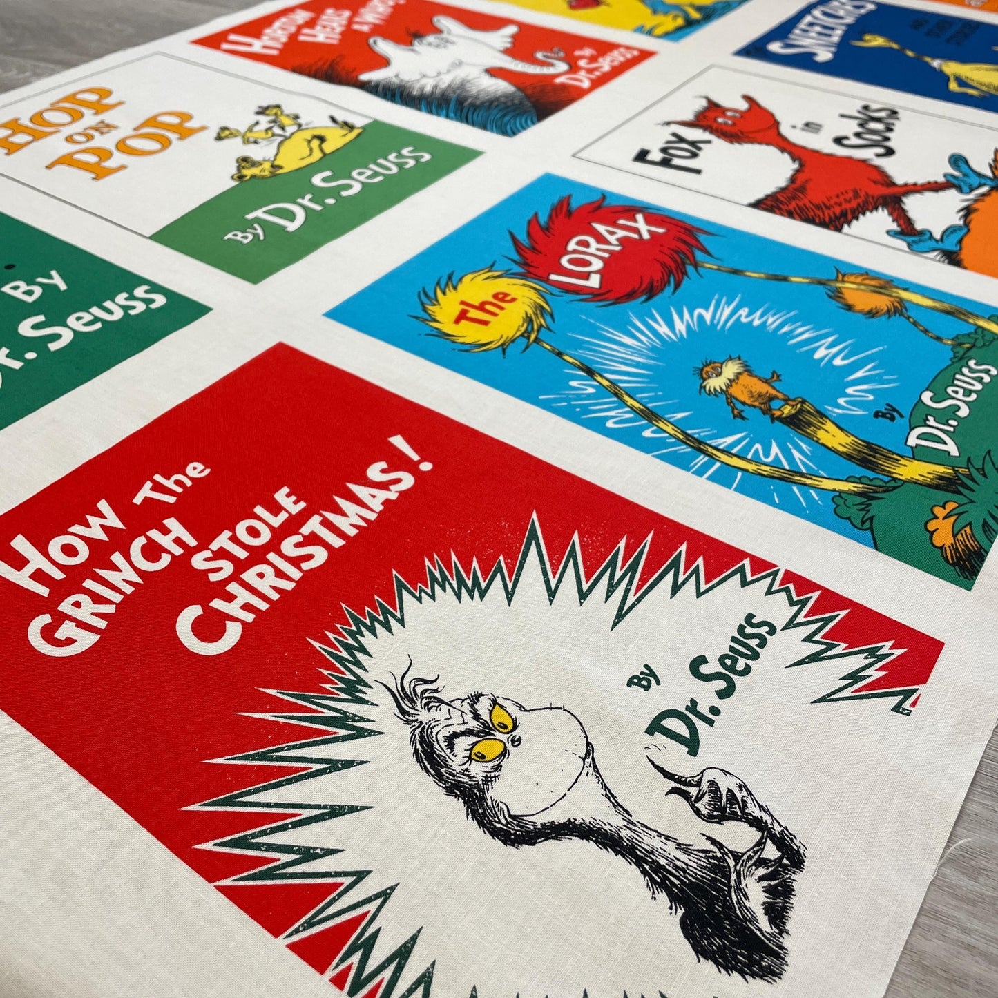 Dr. Seuss Books Panel - 44" x 24" - Robert Kaufman - 100% cotton fabric - ADE-15668-267 Adventure